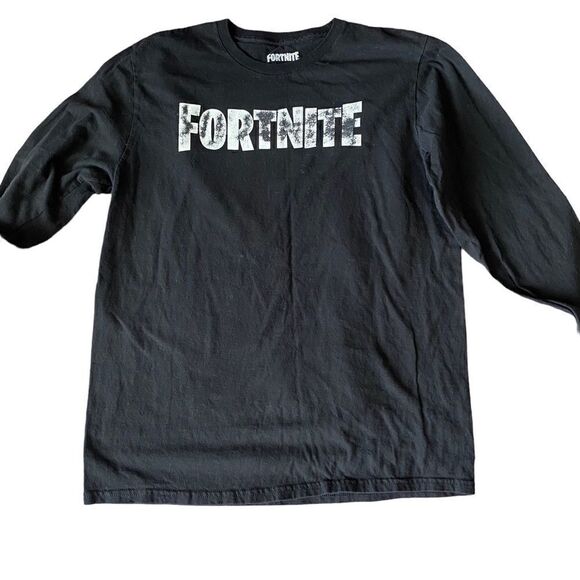 FORTNITE Long Sleeve Black T-Shirt Size Large - Picture 1 of 4